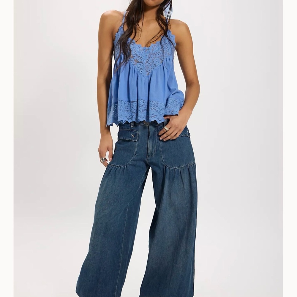 Free People We The People Dark Blue Women's Balloon Jeans Sz 26 🔥🔥🔥